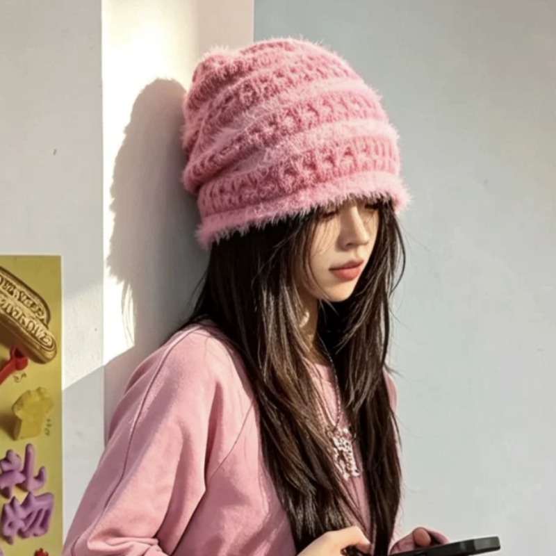 Beanie Cuffed Knit - Nuevos gorros de punto afelpados estilo