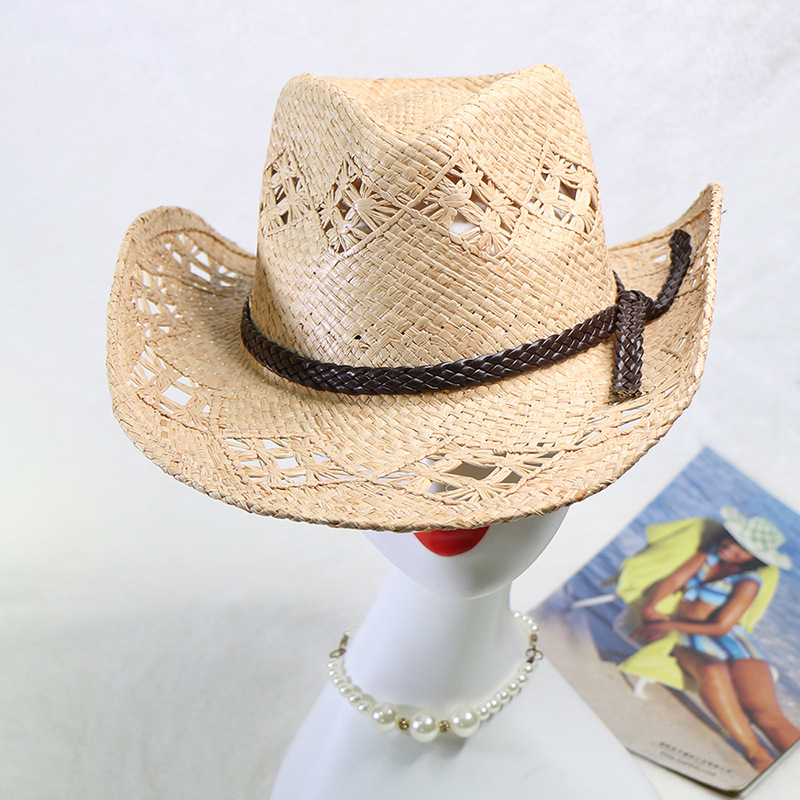 Cowboy Hat Straw - Sombrero de Vaquero Occidental de Rafia