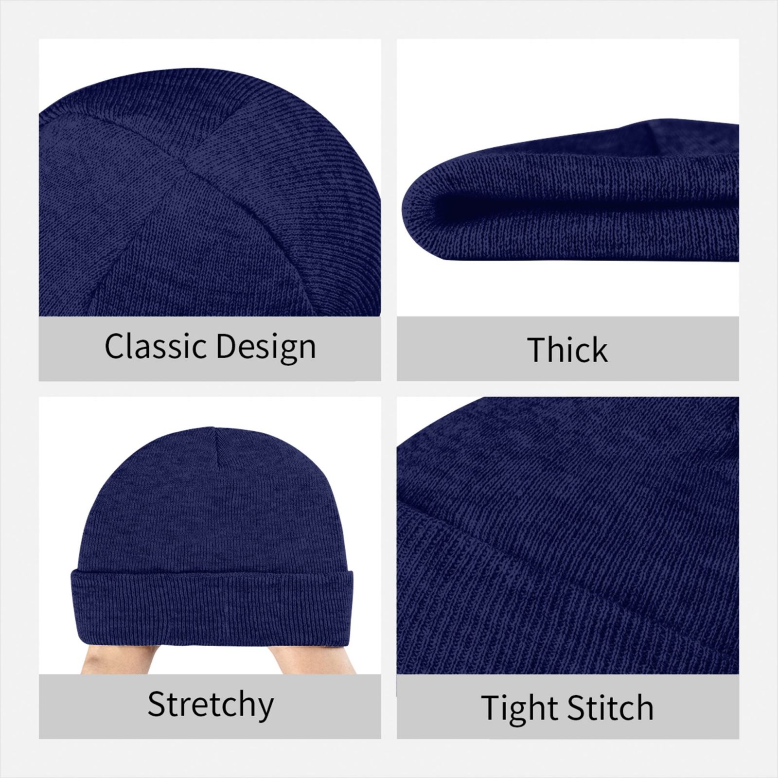 Gorro de Punto Personalizado,  - Beanie Cuffed Knit reseña y precio